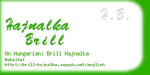 hajnalka brill business card